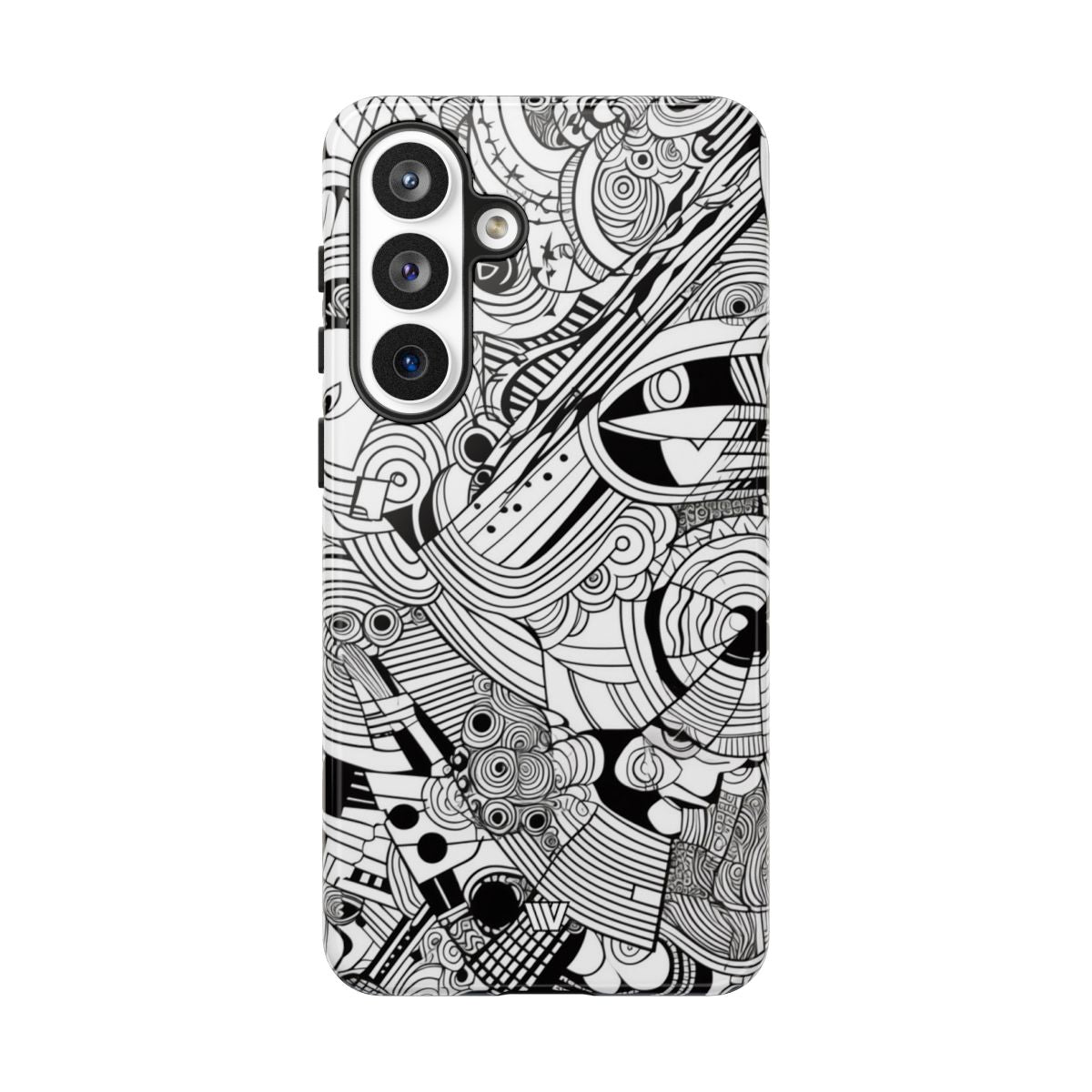 B&W ABSTRACT DOODLE | Tough Phone Case