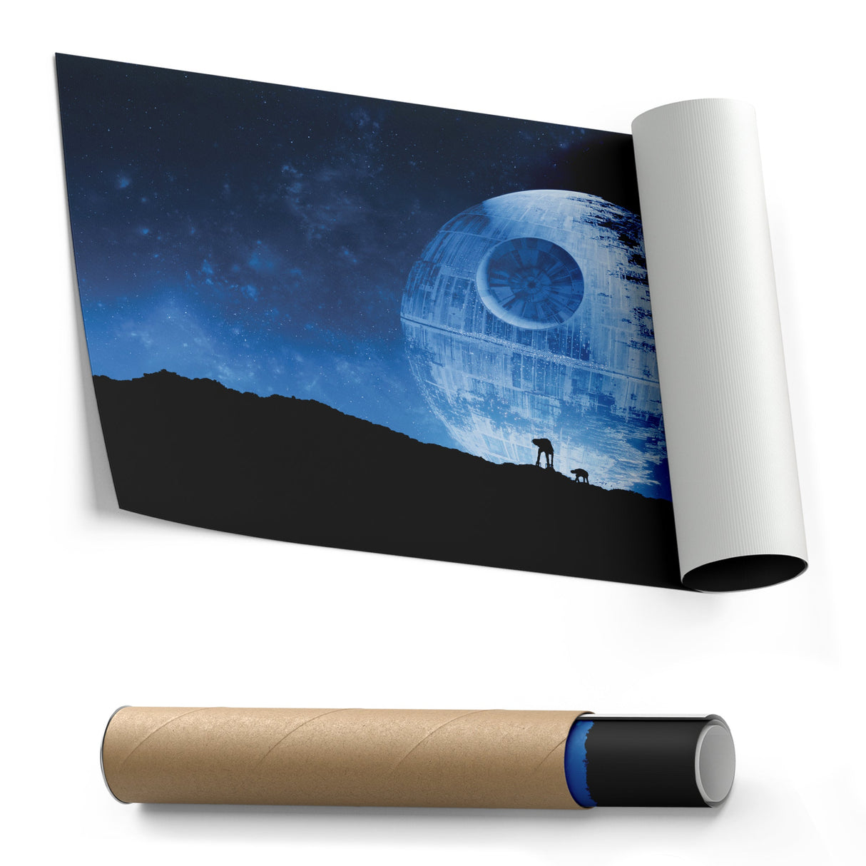 Death Star Poster Star Wars Movie Canvas Wall Art Decor - Galactic Wall Art
