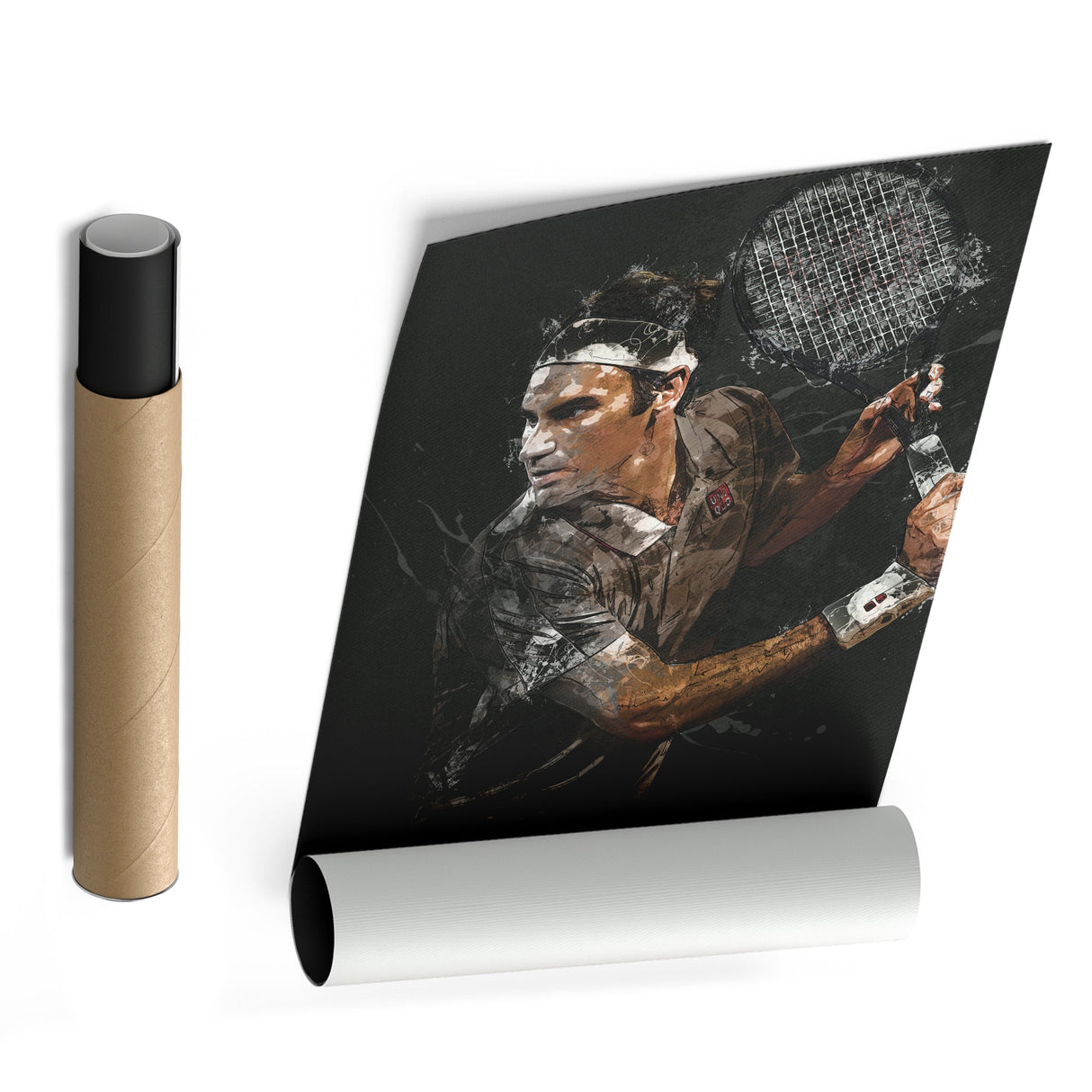 Roger Federer Canvas Print – Iconic Tennis Wall Art for Man Cave or Home