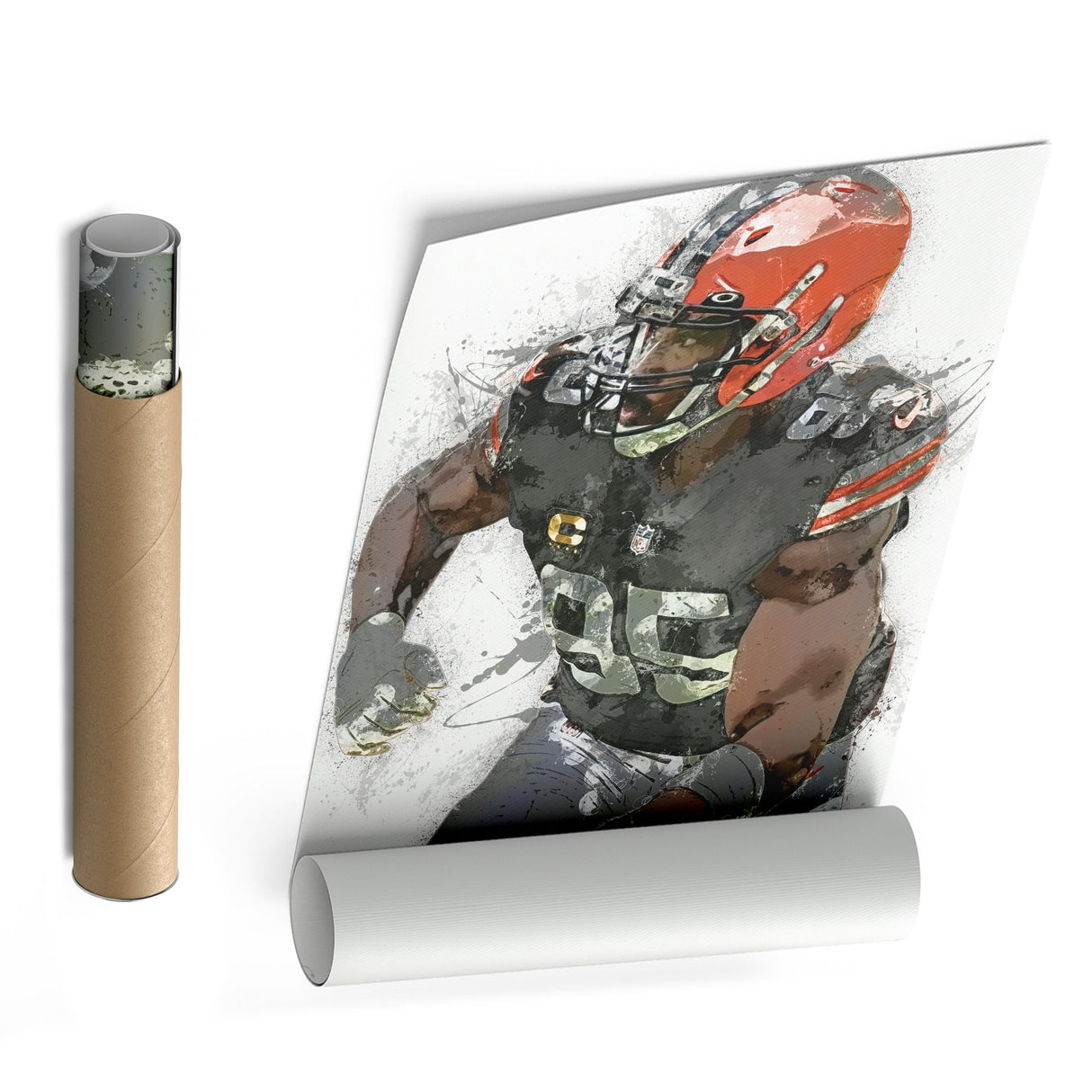 Myles Garrett Canvas Art – Cleveland Browns Wall Decor