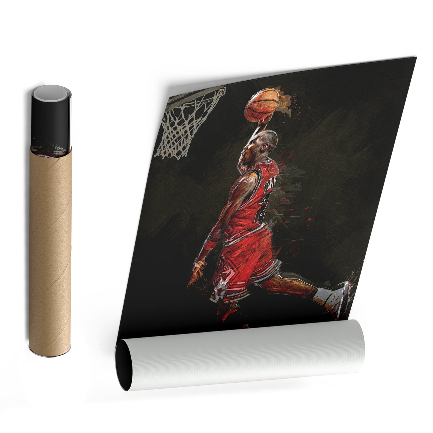 Michael Jordan Slam Dunk Canvas – Chicago Bulls Basketball Wall Art for Home & Man Cave