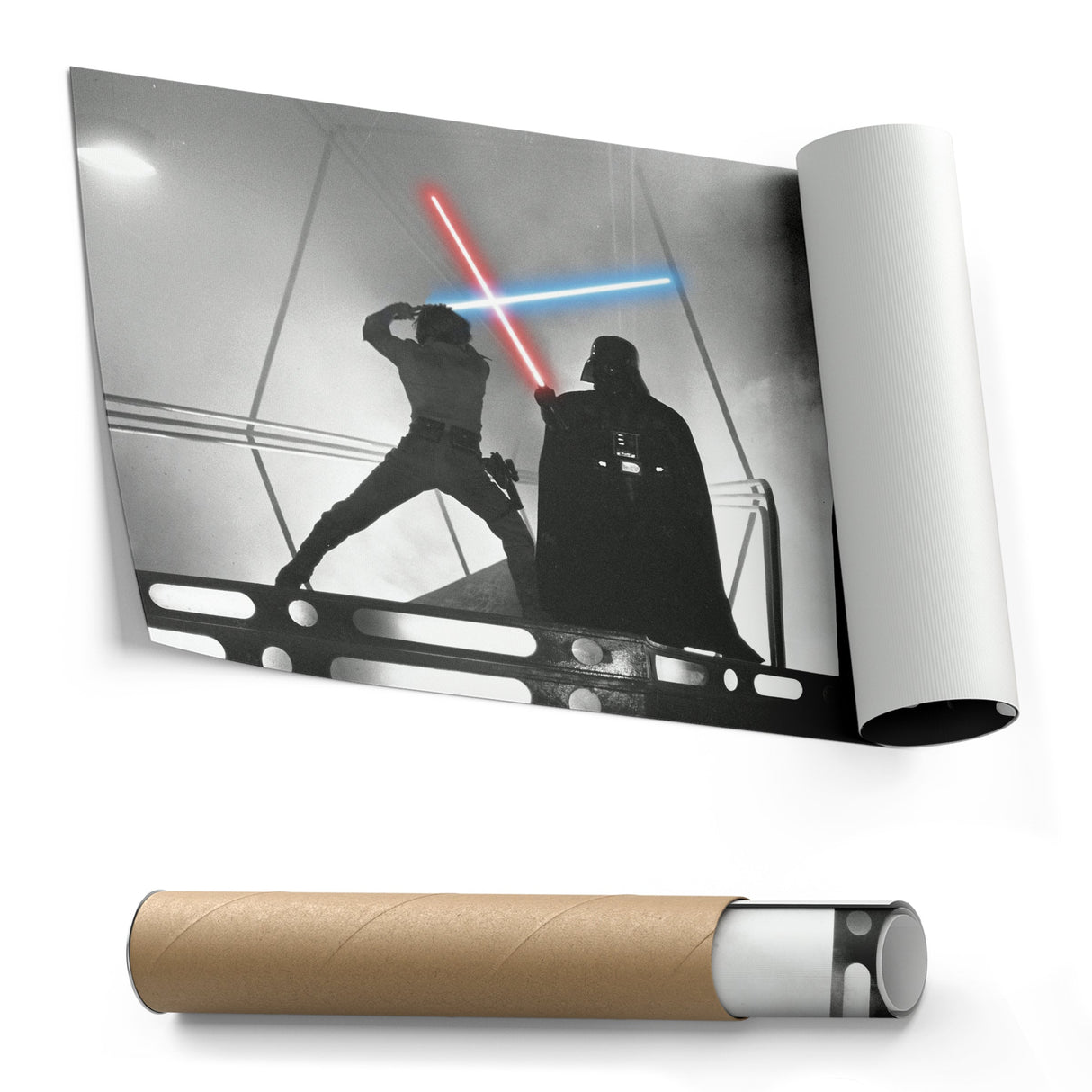 Star Wars - Darth Vader vs Luke Skywalker Fight Canvas Wall Art Decor