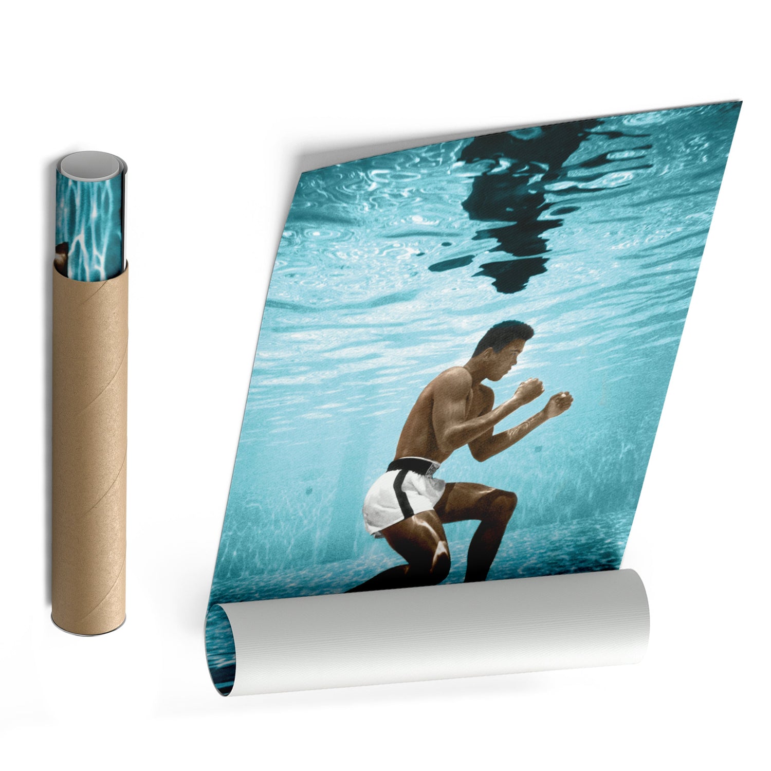 Muhammad Ali Underwater Canvas – Boxing Wall Art for Home Decor