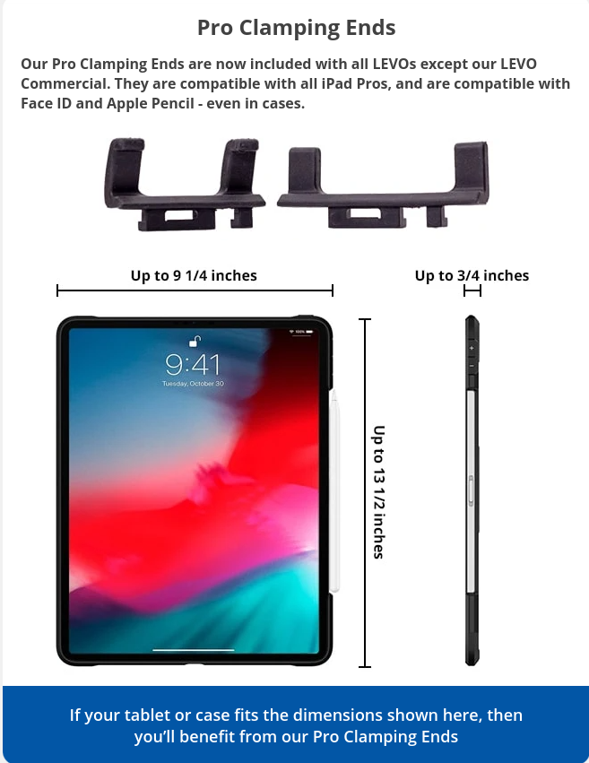 LEVO G2 Table Clamp Tablet Stand - Gunmetal Black