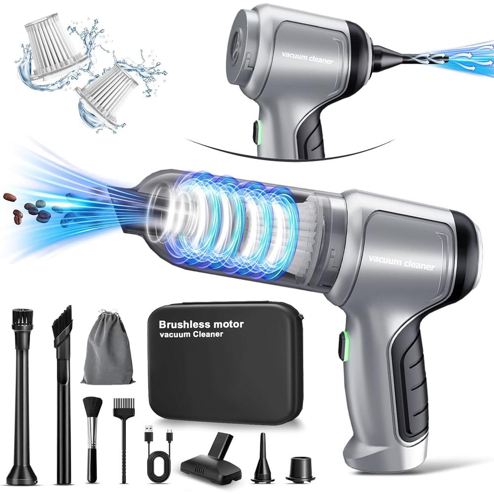 DEIFO 3-in-1 Cordless Car Vacuum: Blow, Suction, Inflate for Home & Car Cleaning