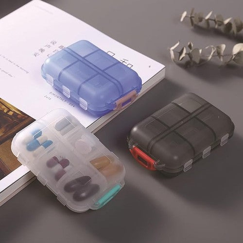 3 pack Travel Pill Organizer Moisture Proof Pills Box for Pocket Daily 12 Grids Pill Case Portable Medicine Vitamin Holder
