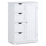 3-in-1 Bath & Storage Combo: Tall Cabinet Shower Bench & Buffet Sideboard