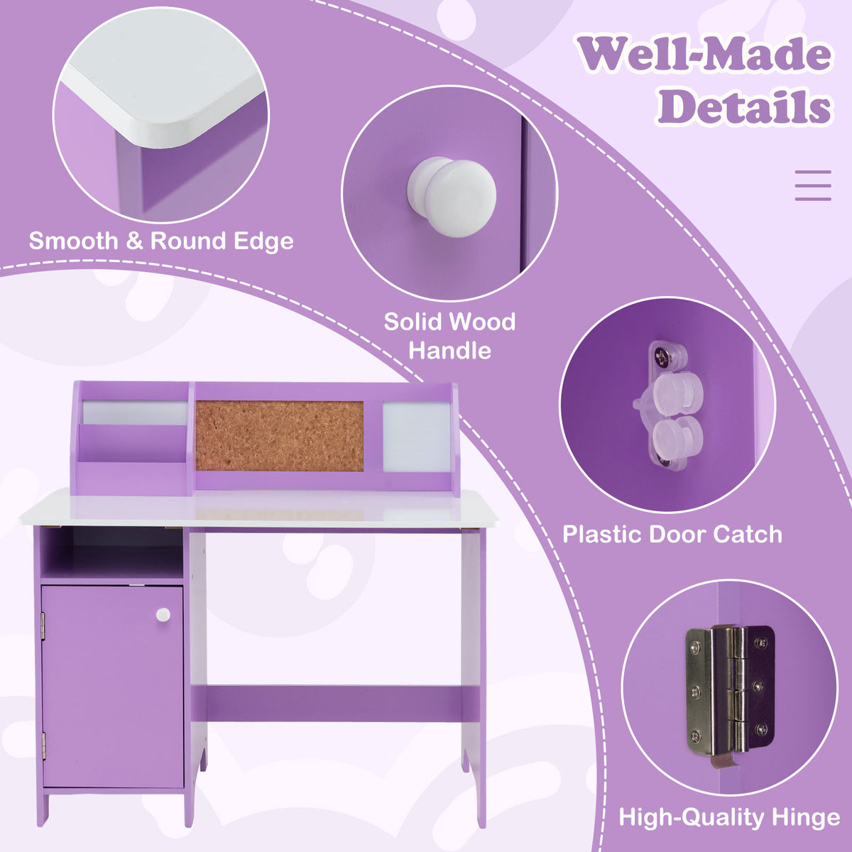Kids Table and Chair Set for Arts Crafts Homework Home School