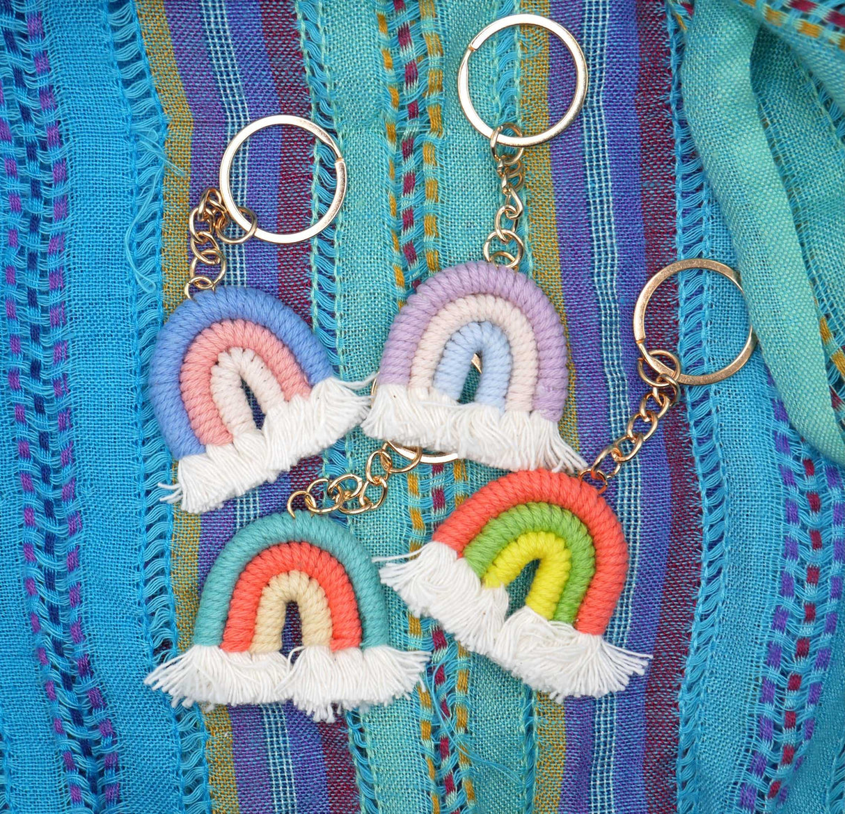 Cutie Pastel Rainbow Keychain and Bag Charm