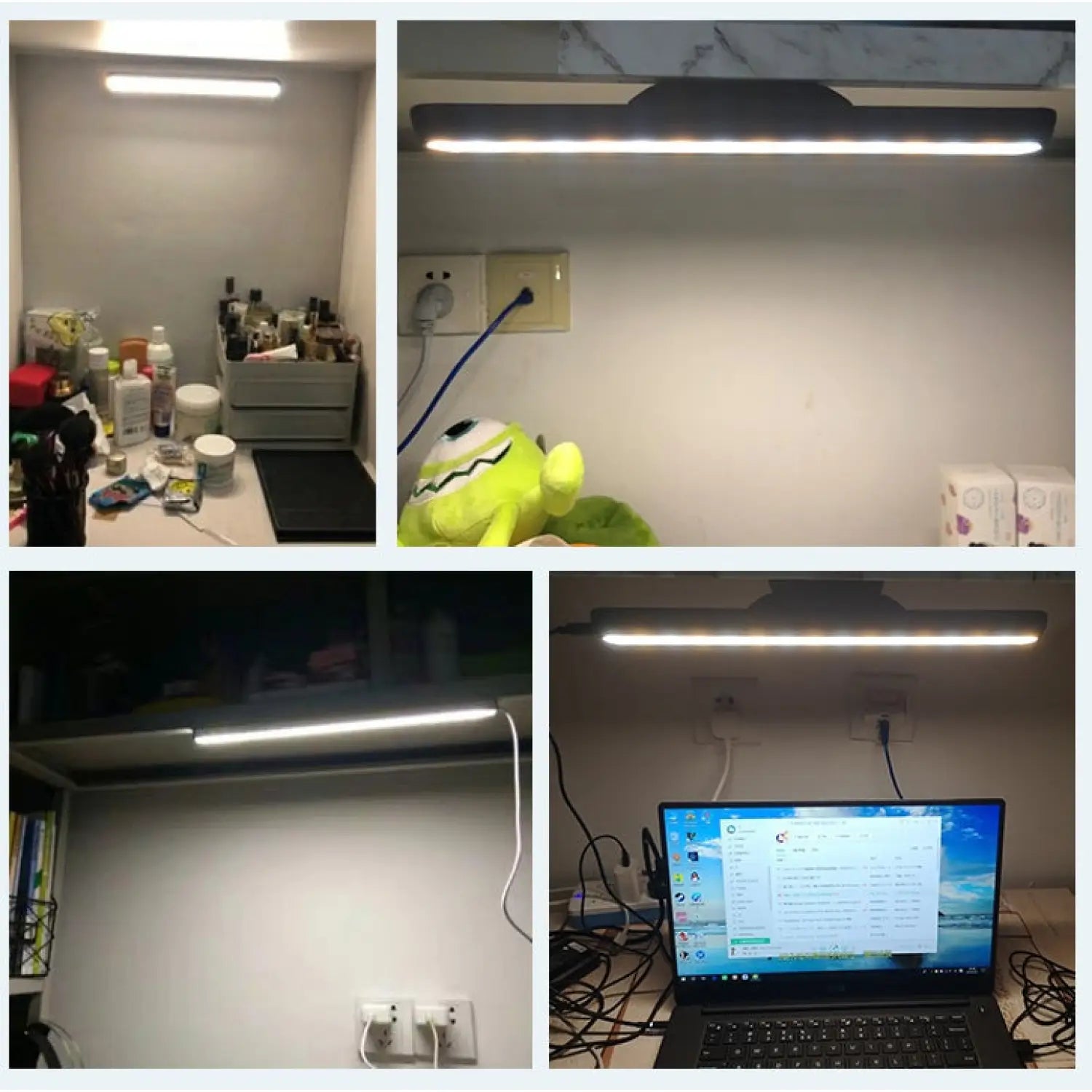 Rechargeable Desk Light Bar with Magnetic Base and LED Glow