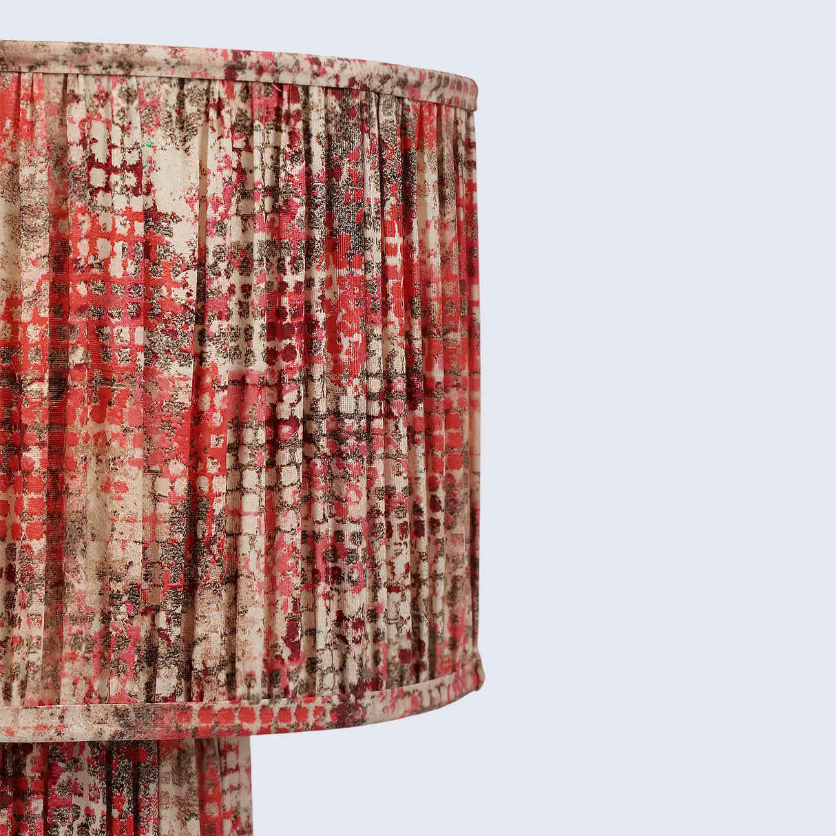 Red Pleated Fabric Table Lamp in 20" - Cotton Lampshades