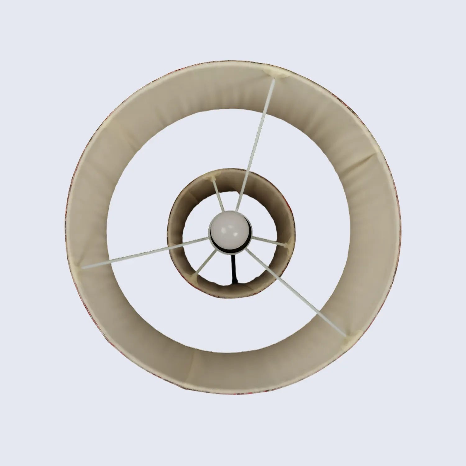 Red Pleated Fabric Table Lamp in 20" - Cotton Lampshades