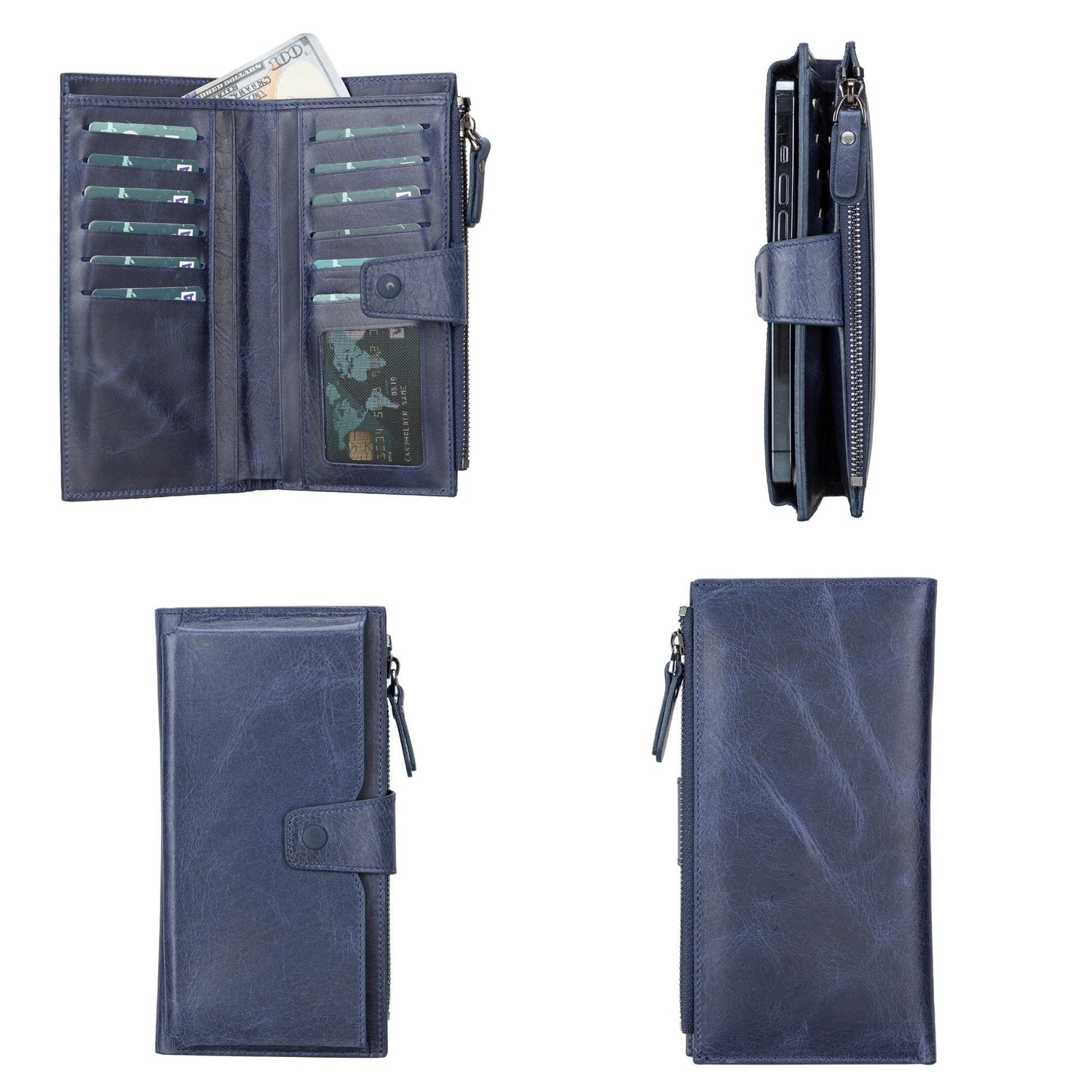 Riverton Women's Leather Wallet with Cell Phone Section