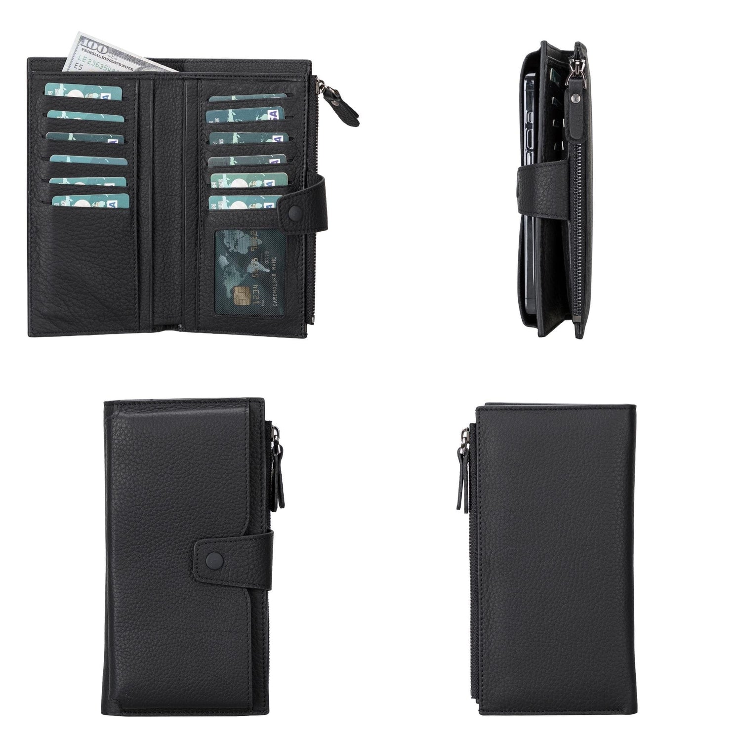 Riverton Women's Leather Wallet with Cell Phone Section