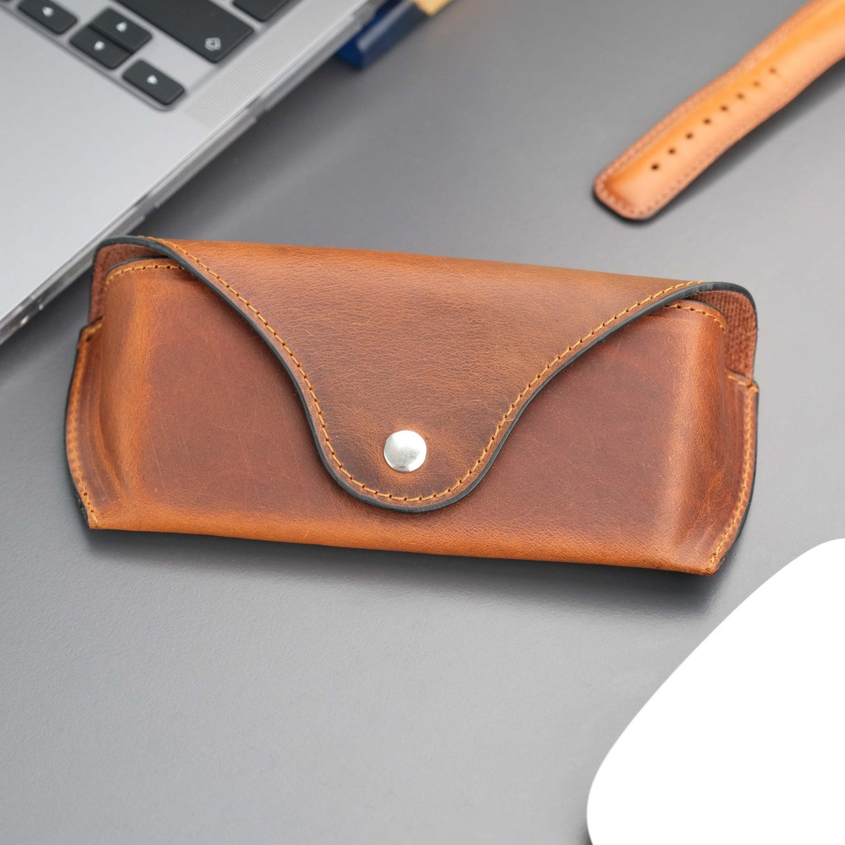 Rochester Full-Grain Leather Eyeglass Case