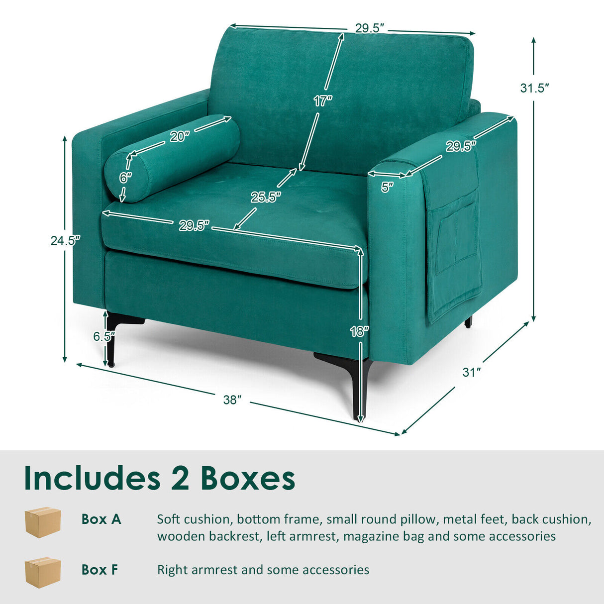 Modular 1/2/3/4-Seat L-Shaped Sectional Sofa Couch with Socket USB Port-1