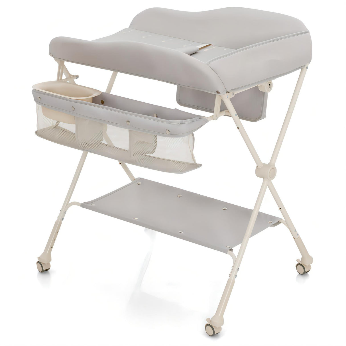 Baby Diaper Changing Table with Water Basin Wheel