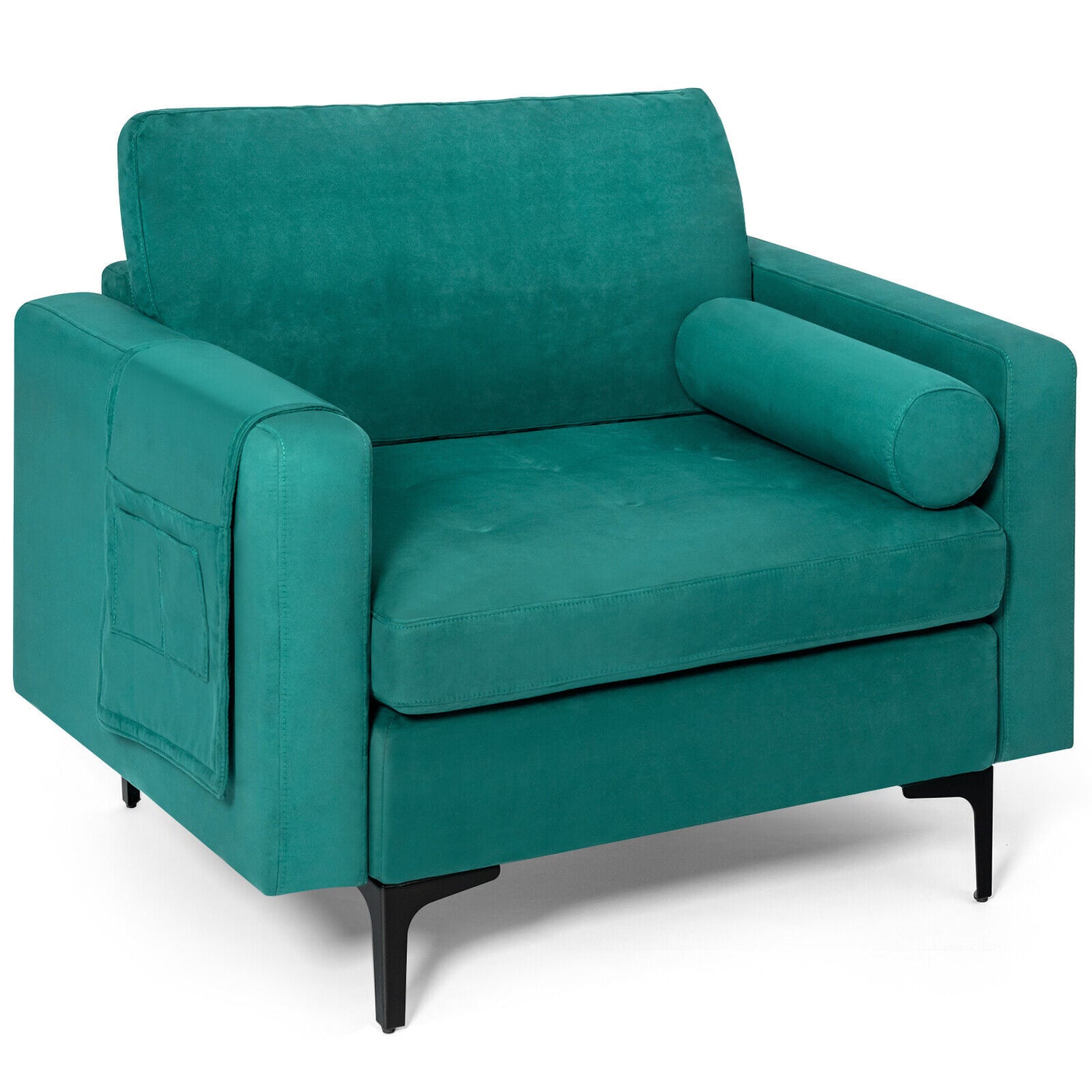Modular 1/2/3/4-Seat L-Shaped Sectional Sofa Couch with Socket USB Port-1