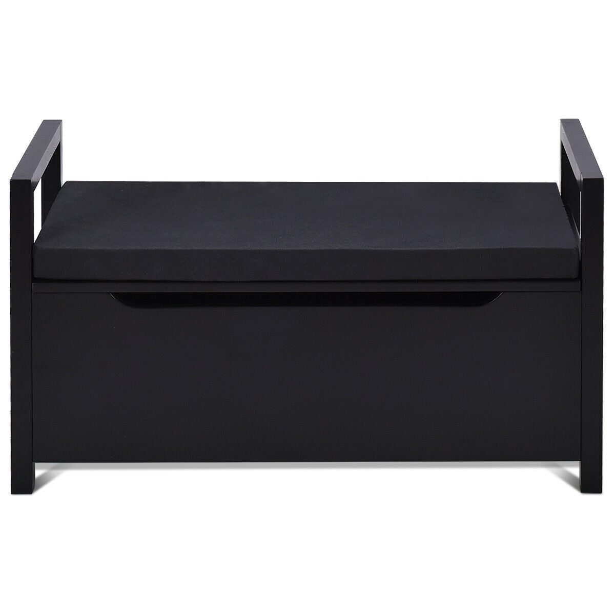 34.5 Ã15.5 Ã19.5 Inch Shoe Storage Bench with Cushion Seat for Entryway