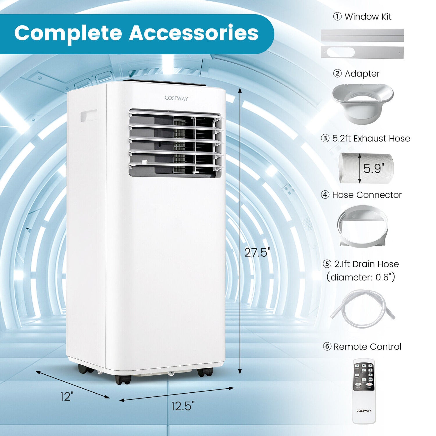 10000 BTU Portable Air Conditioner with Sleep Mode