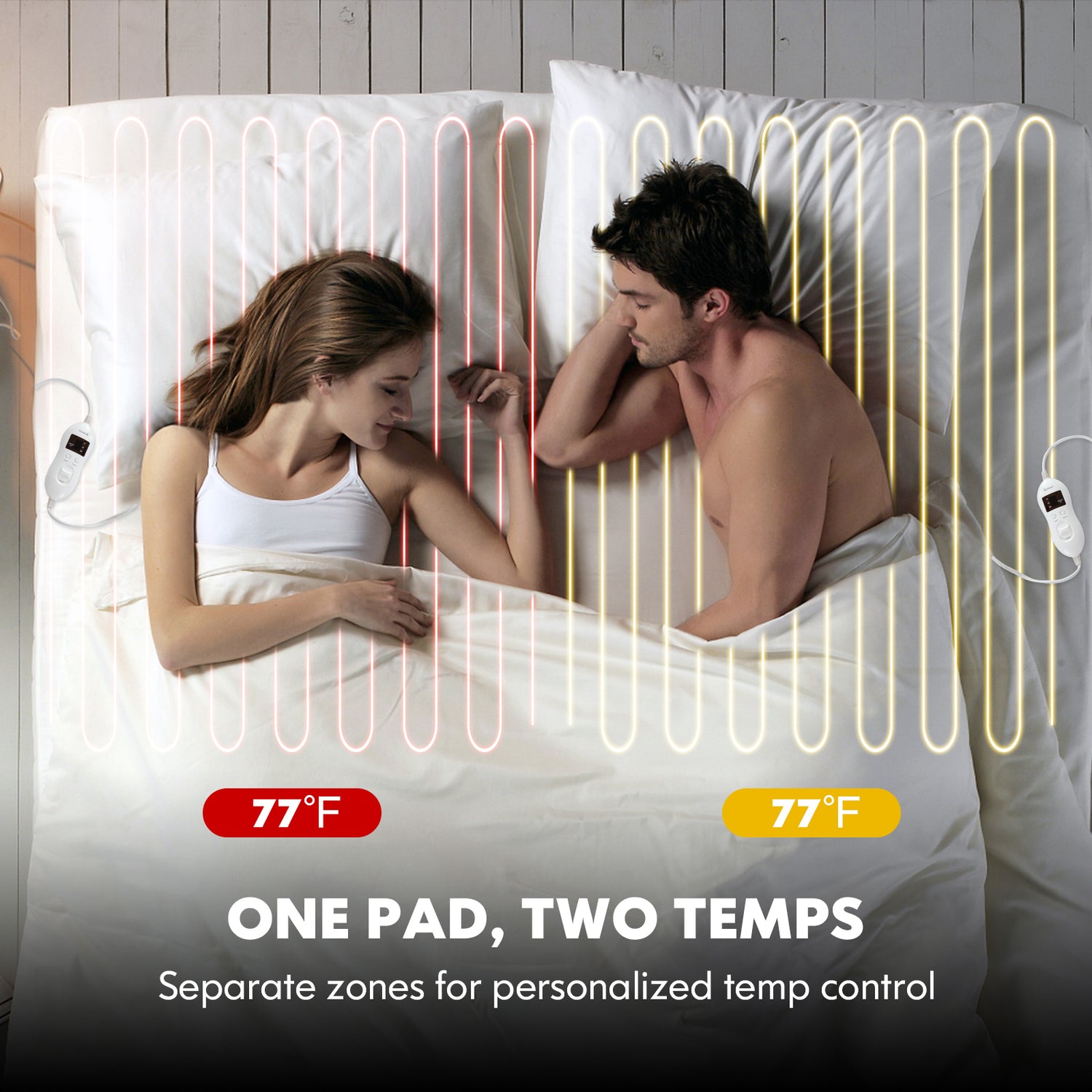 Safe Electric Heated Mattress Pad with 4 Size 8 Temperature 10-Hour Timer