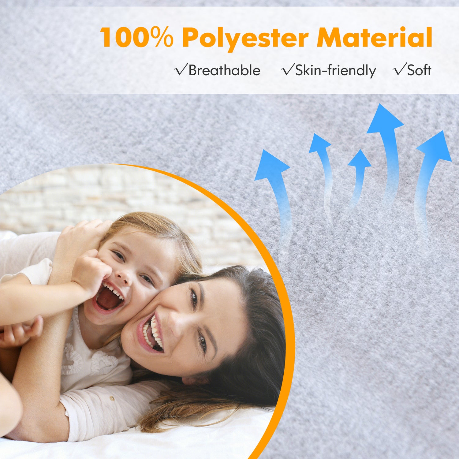 Safe Electric Heated Mattress Pad with 4 Size 8 Temperature 10-Hour Timer