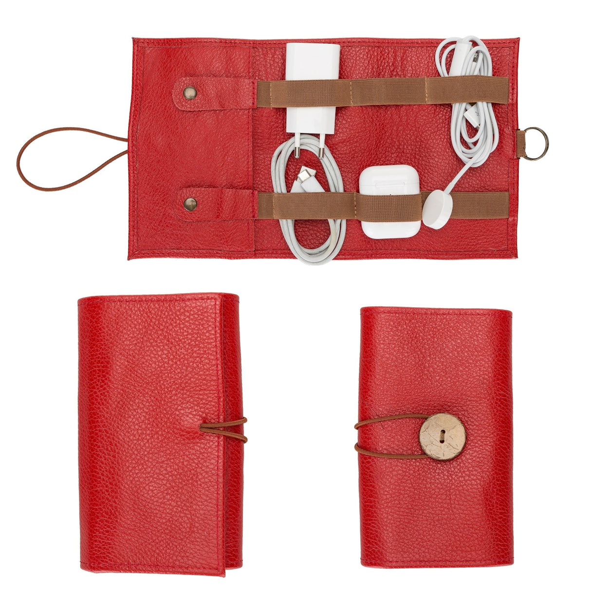 Salida Travel Pouch and Premium Leather Cable Organizer