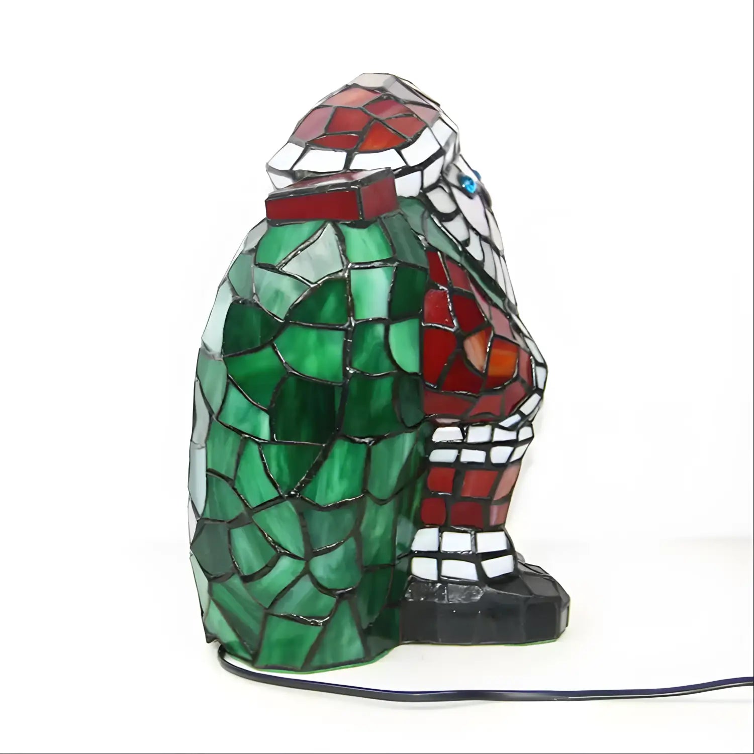 Santa Standing Tiffany Lamp Glass Tabletop