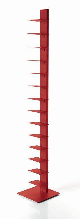 Sapiens Vertical Bookcase by Bruno Rainaldi - Large Red