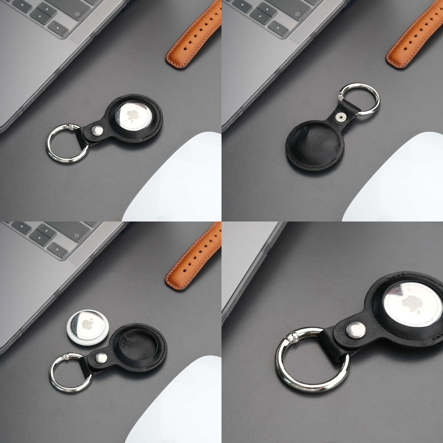 Saratoga Leather AirTag Holder