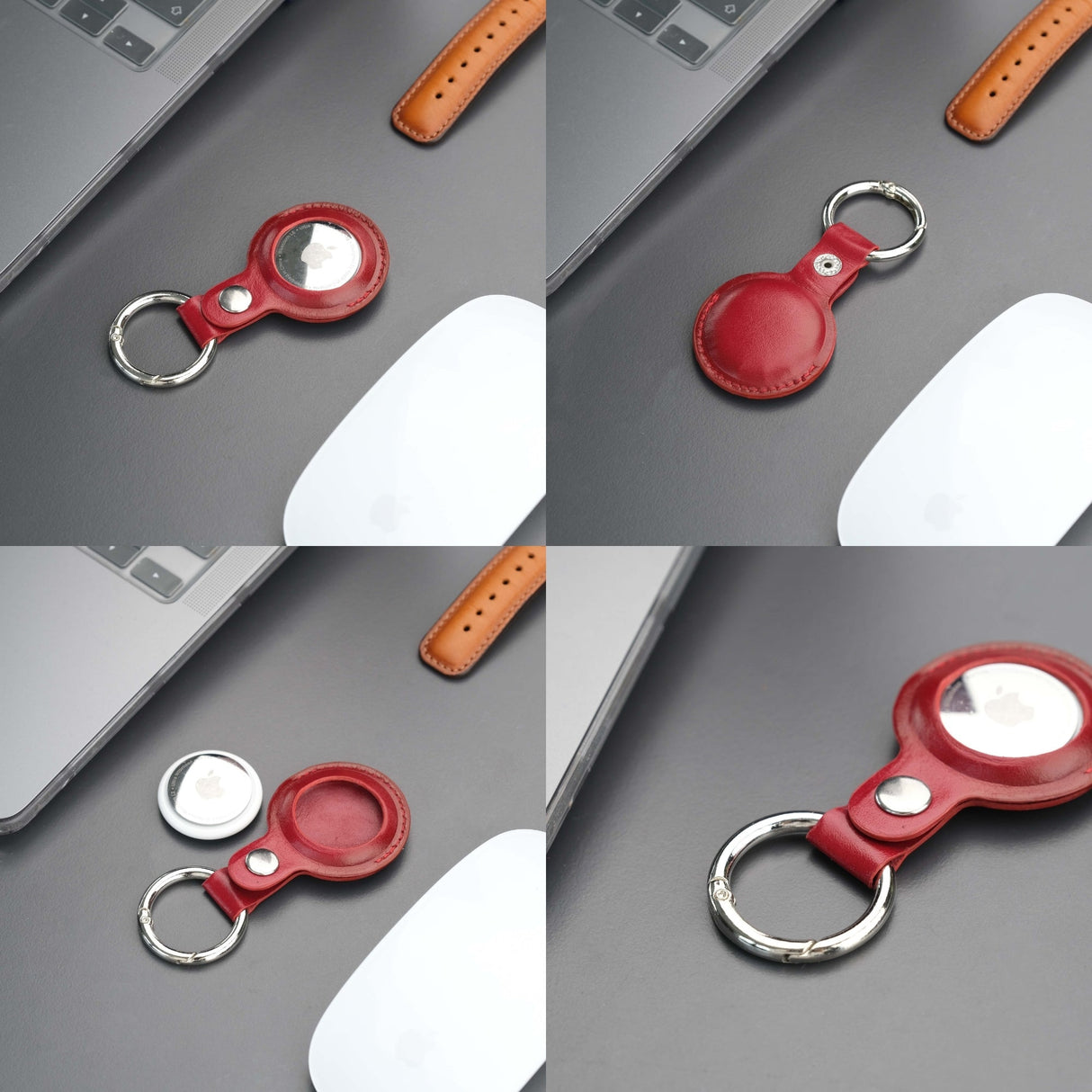 Saratoga Leather AirTag Holder