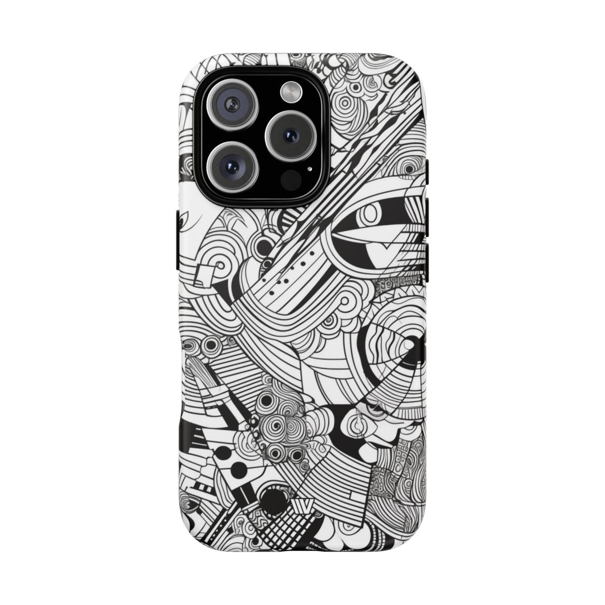 B&W ABSTRACT DOODLE | Tough Phone Case