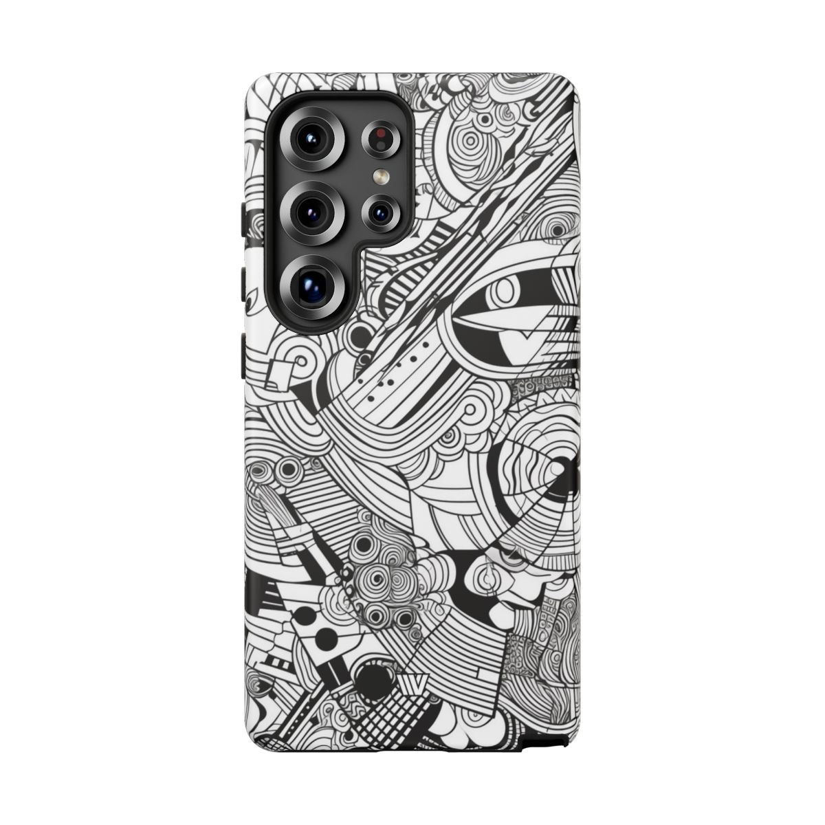 B&W ABSTRACT DOODLE | Tough Phone Case