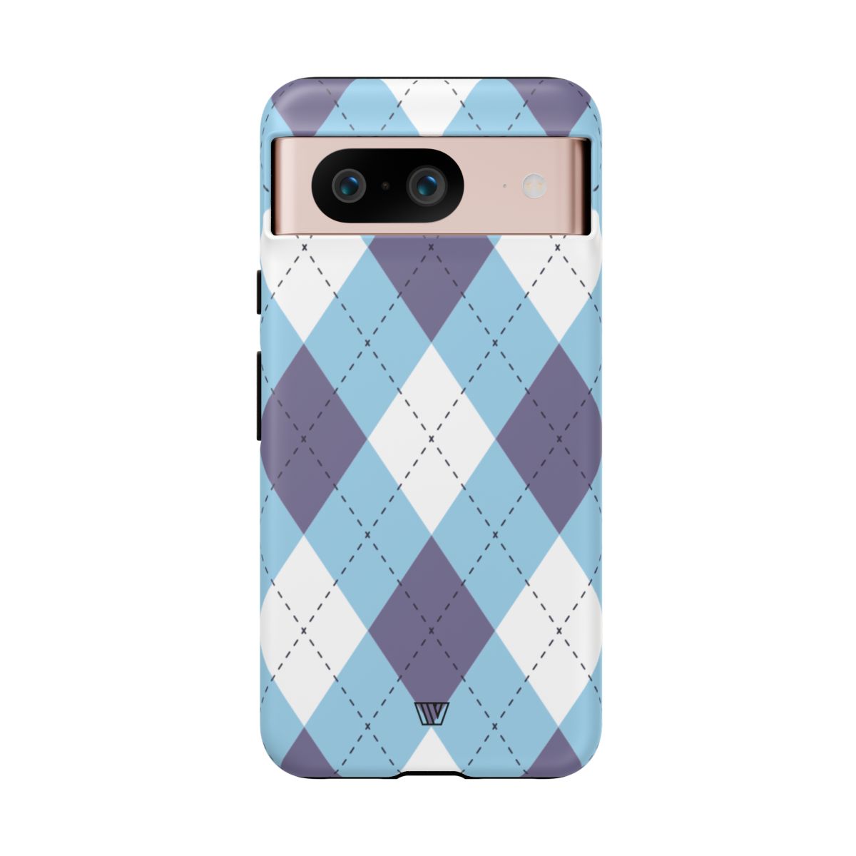BLUE WHITE PURPLE ARGYLE | Tough Phone Case