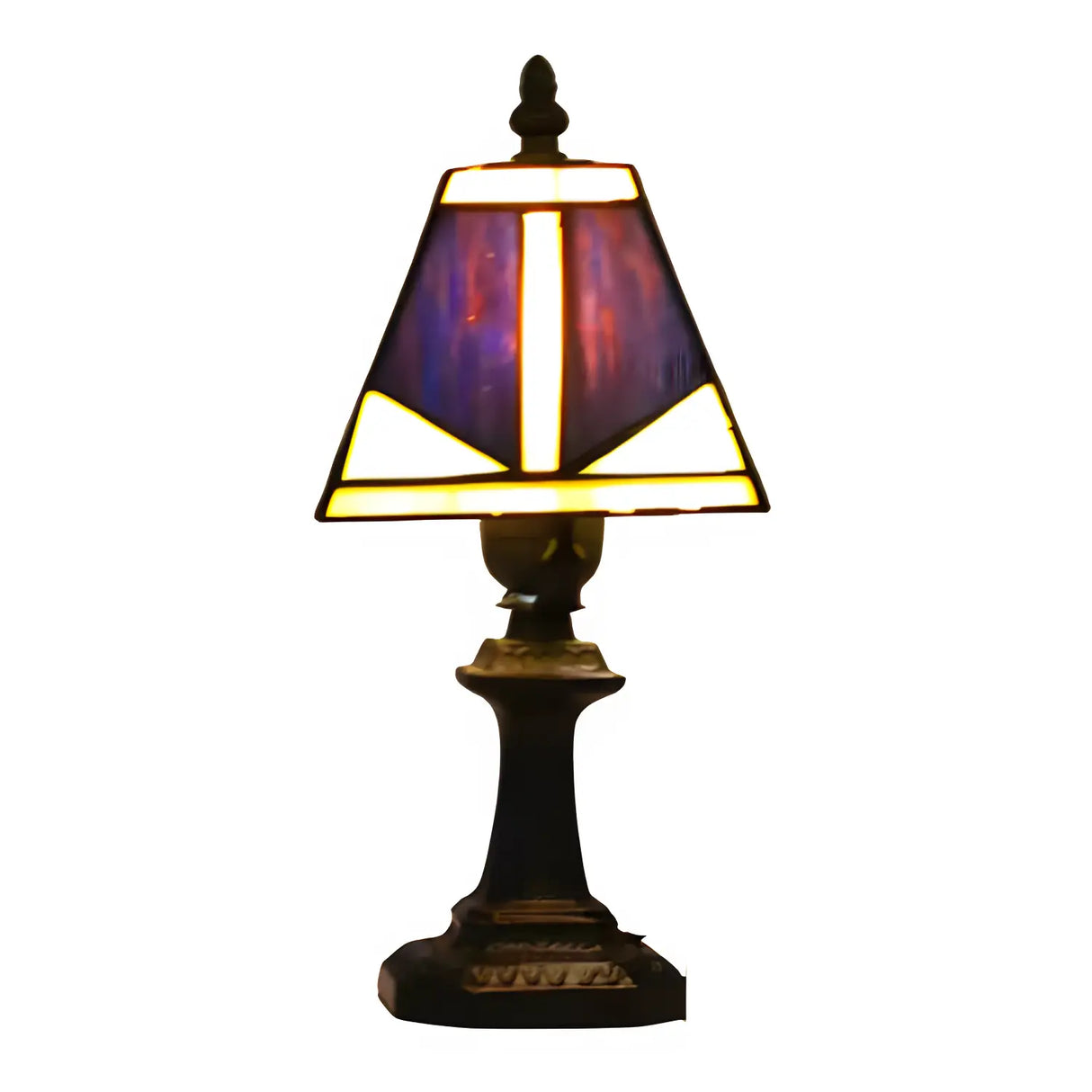 Authentic Tiffany Lamp with Square Glass Design