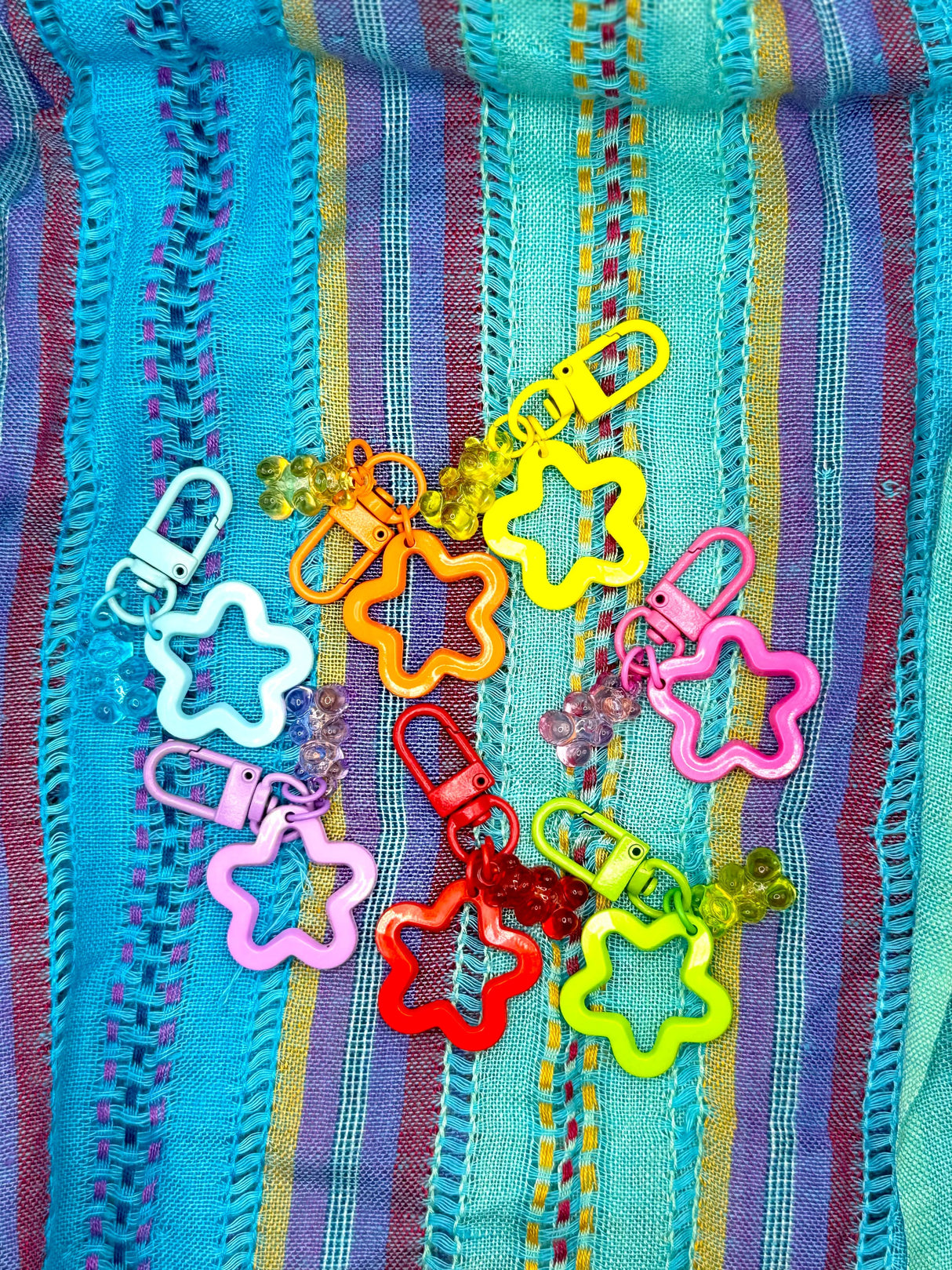 Acrylic Gummy Bear & Star Keychain and Bag Charm