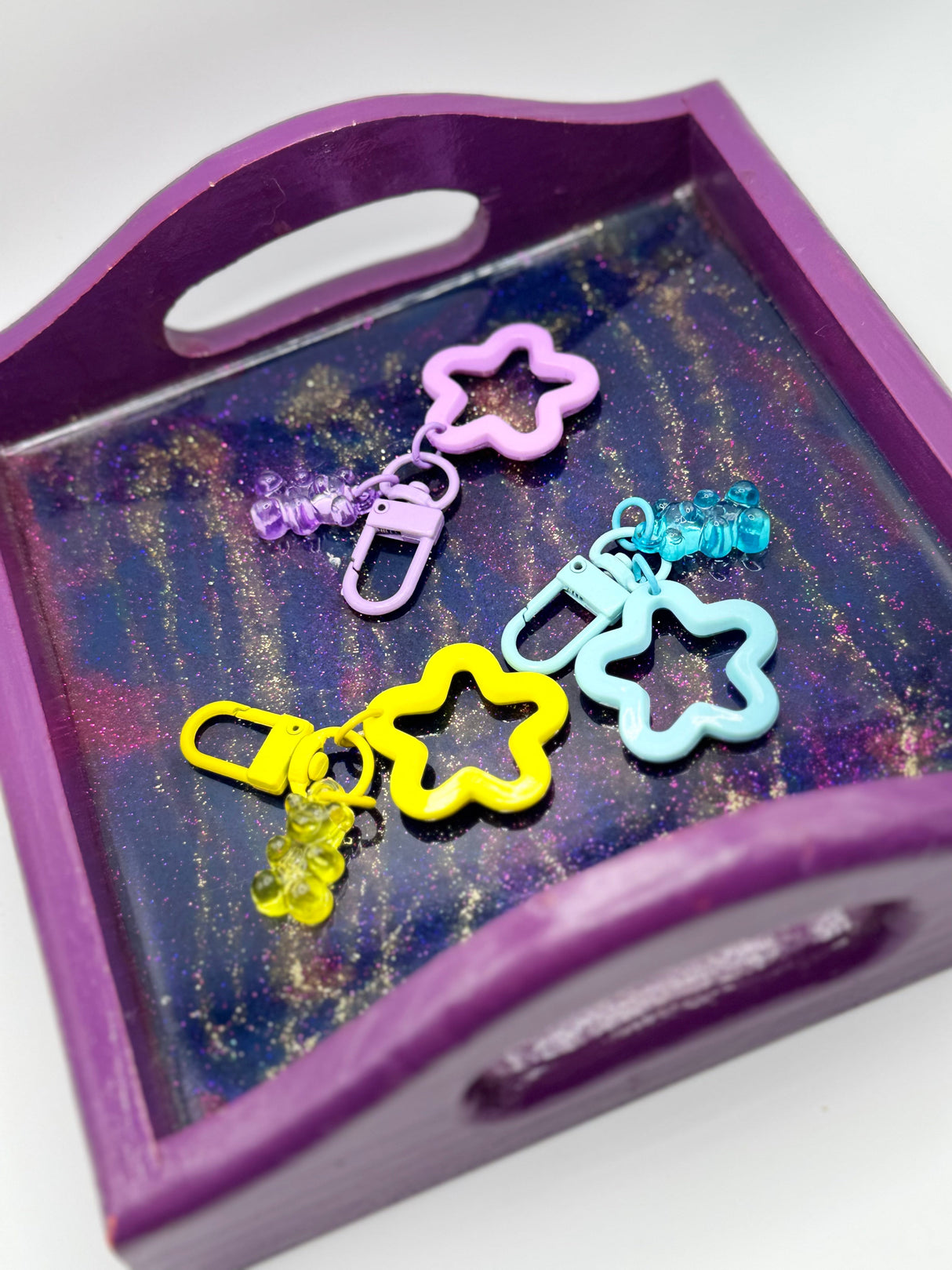 Acrylic Gummy Bear & Star Keychain and Bag Charm