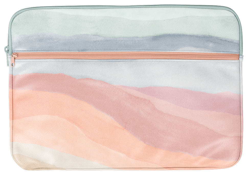 Zippered Pocket Laptop Sleeve 13" - Sunset Stripes