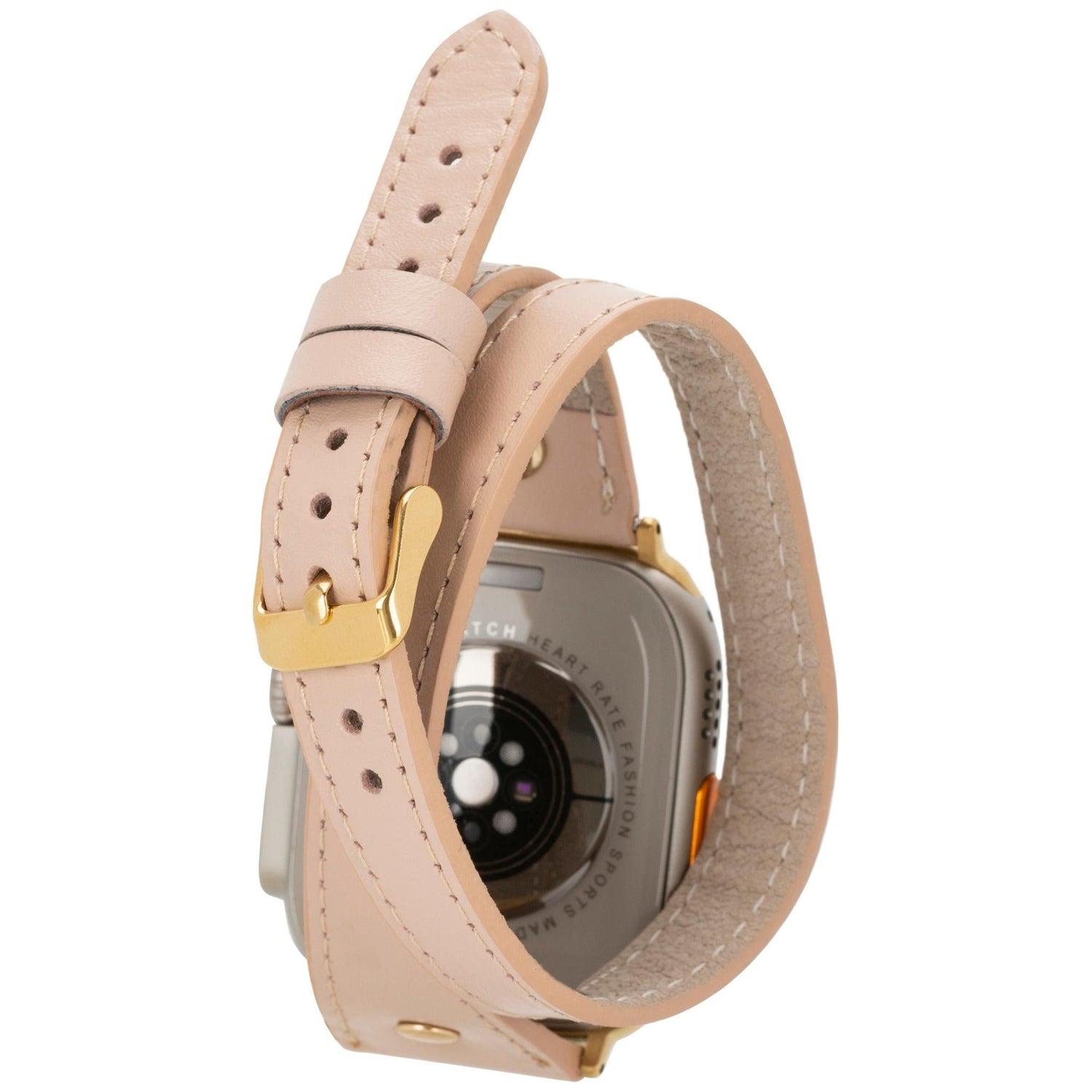 Syracuse Double Tour Leather Bands for Apple Watch 9, Ultra 2 and SE