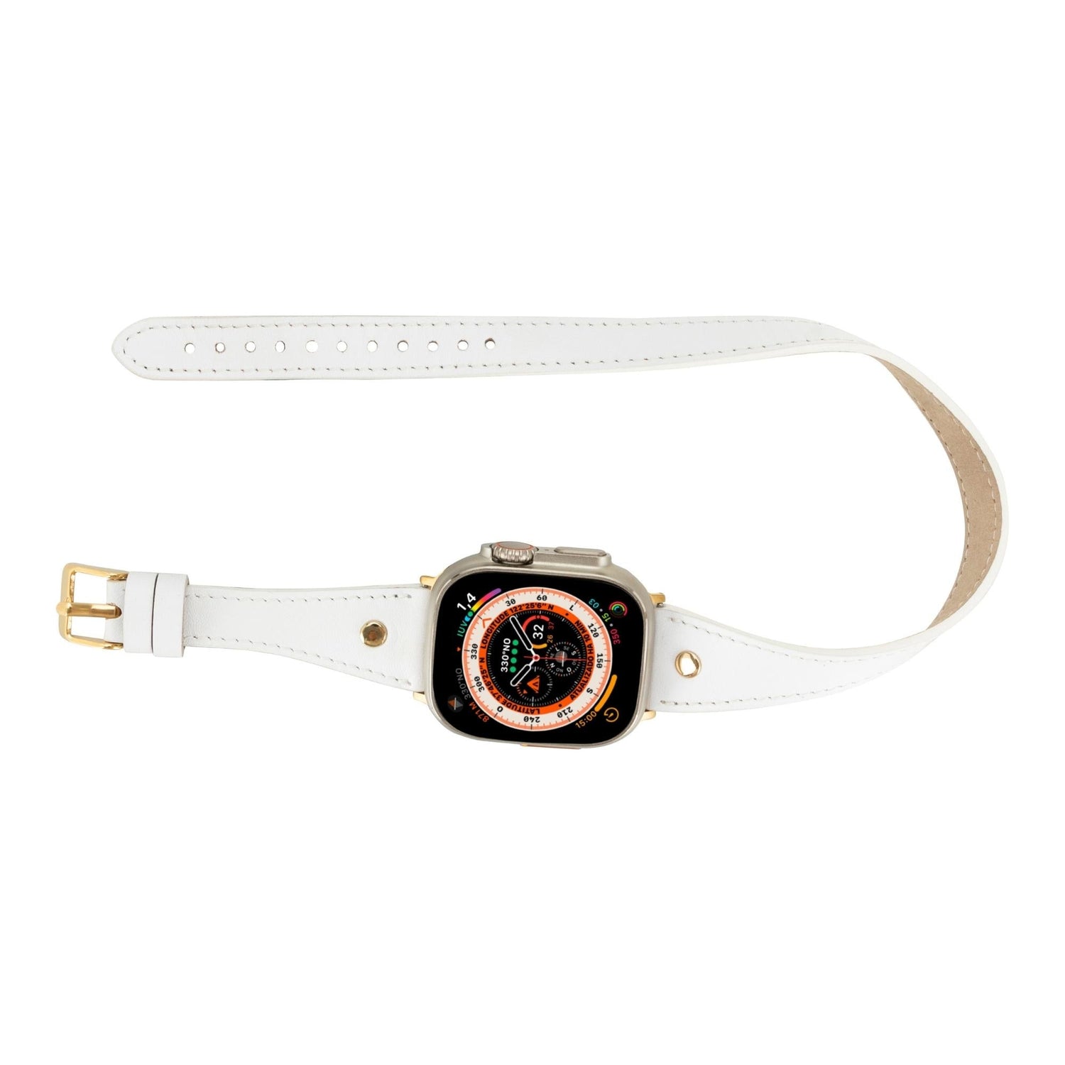 Syracuse Double Tour Leather Bands for Apple Watch 9, Ultra 2 and SE