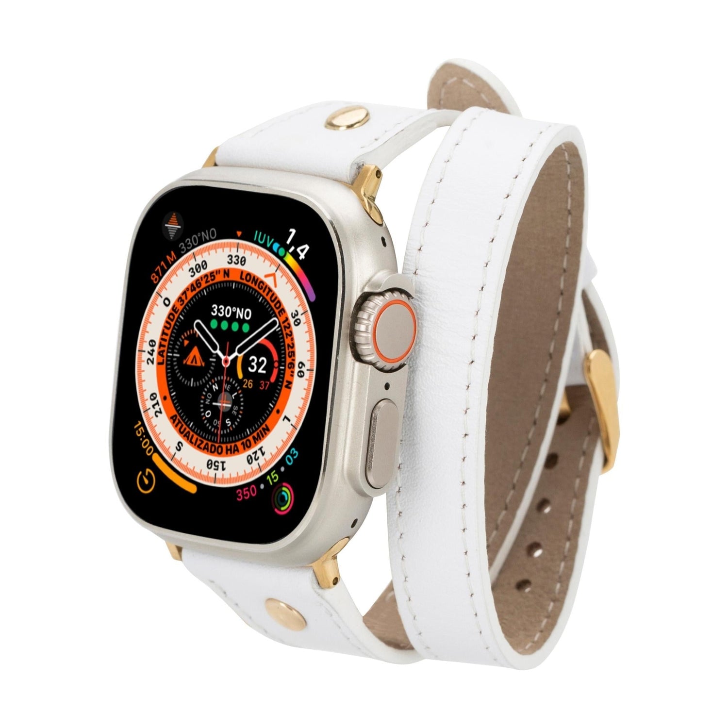 Syracuse Double Tour Leather Bands for Apple Watch 9, Ultra 2 and SE