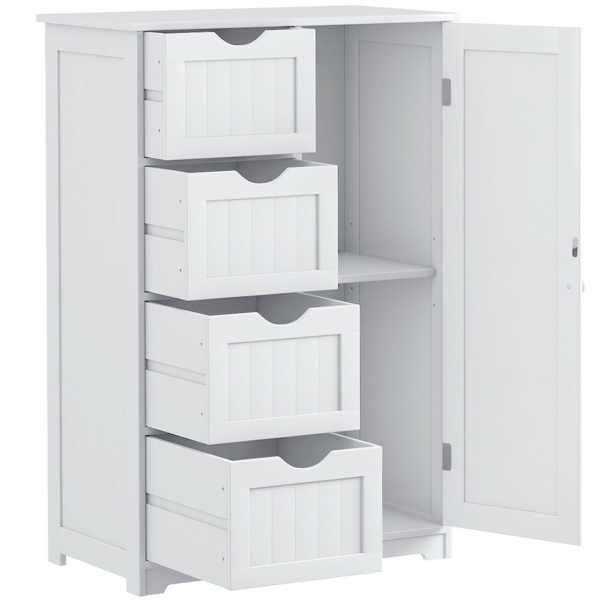 Standing Indoor Wooden Cabinet with 4 Drawers