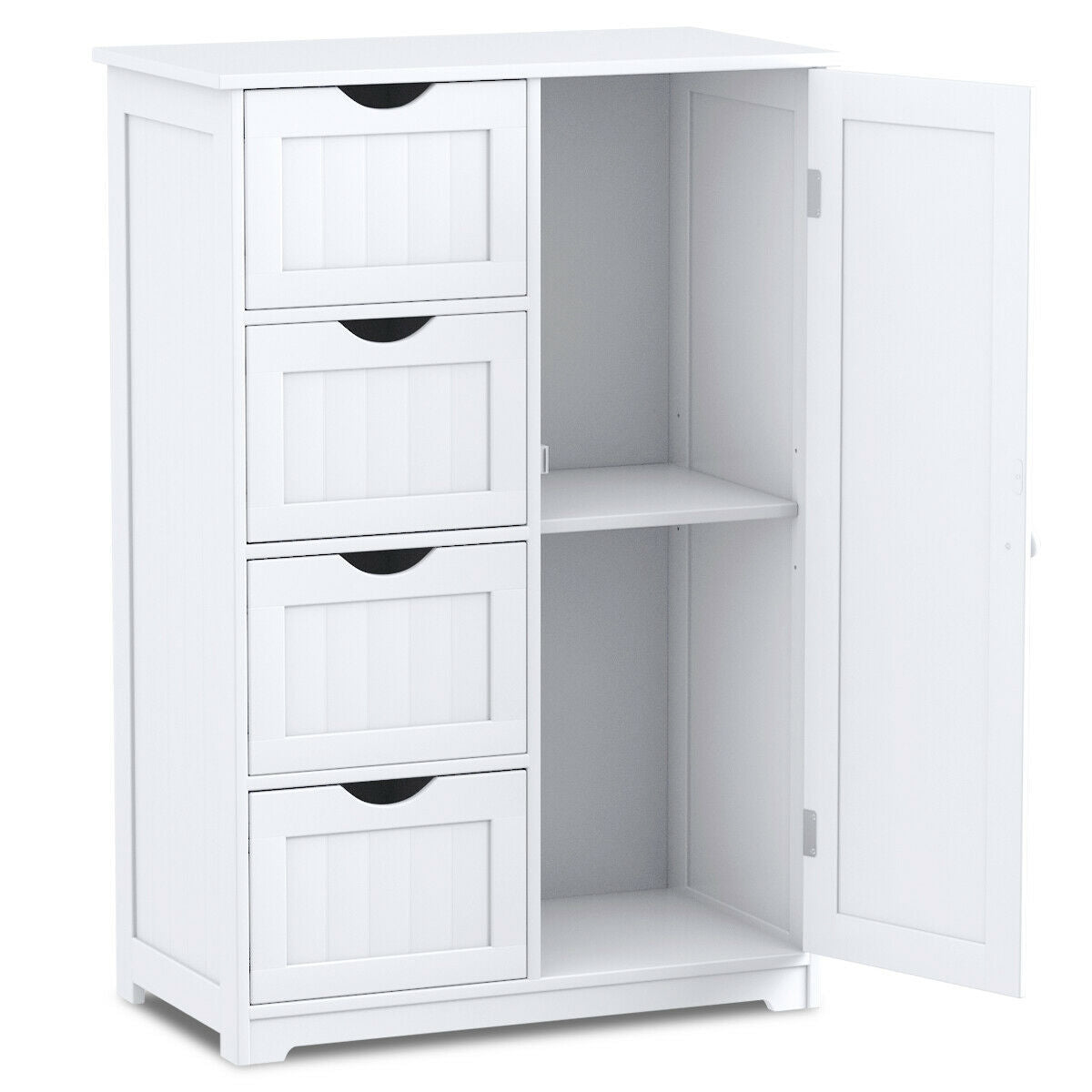 Standing Indoor Wooden Cabinet with 4 Drawers