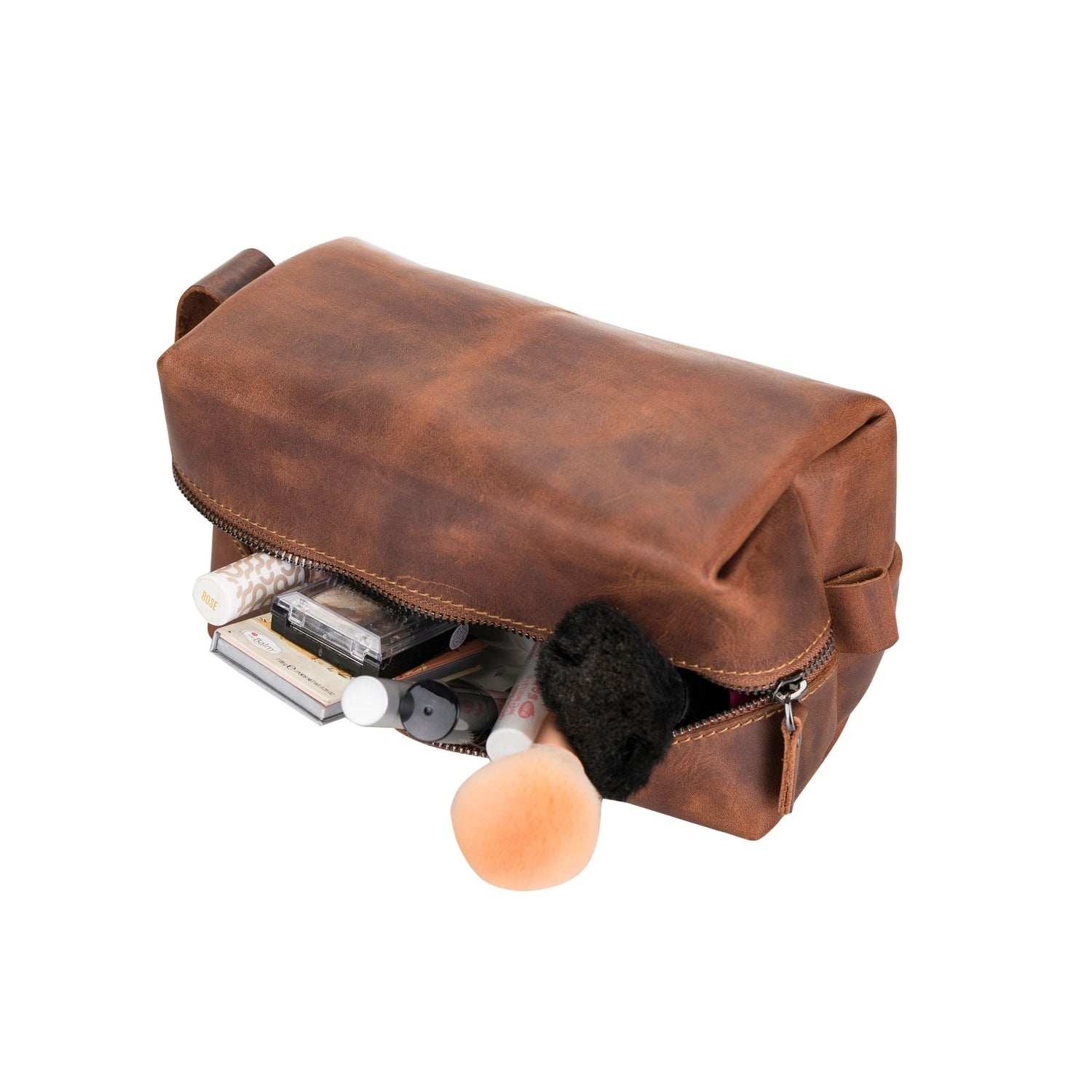 Thayne Cow Leather Makeup Bag for Women