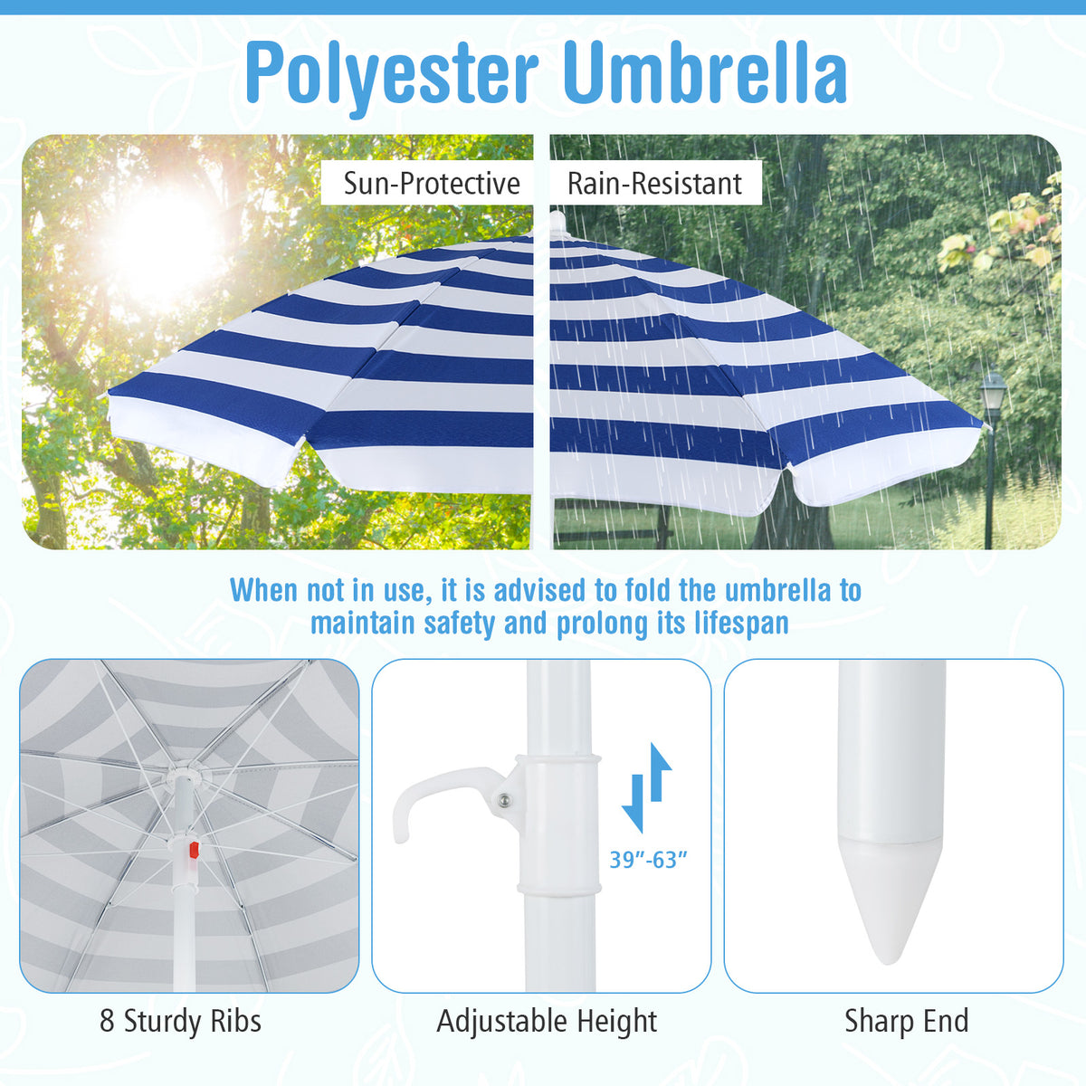 Toddler Outdoor Activity Table with Adjustable and Collapsible Umbrella