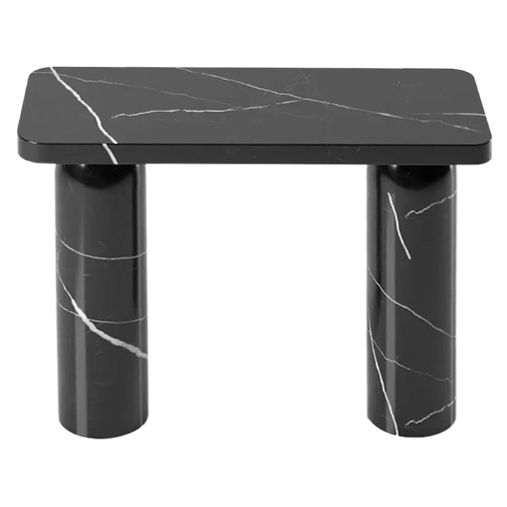 Toros Black Marble Designer Round Legs Console Polished