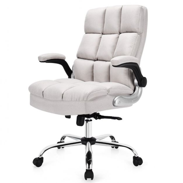 Compact Standing Desk and Executive Chair Set with Memory Heights