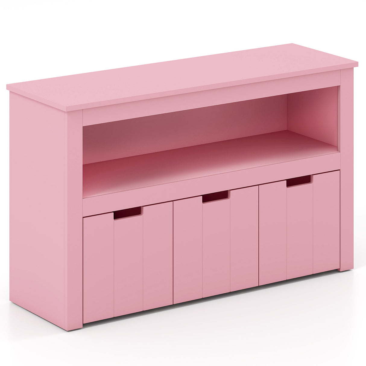 Kid Toy Storage Cabinet 3 Drawer Chest with Wheels Large Storage Cube Shelf