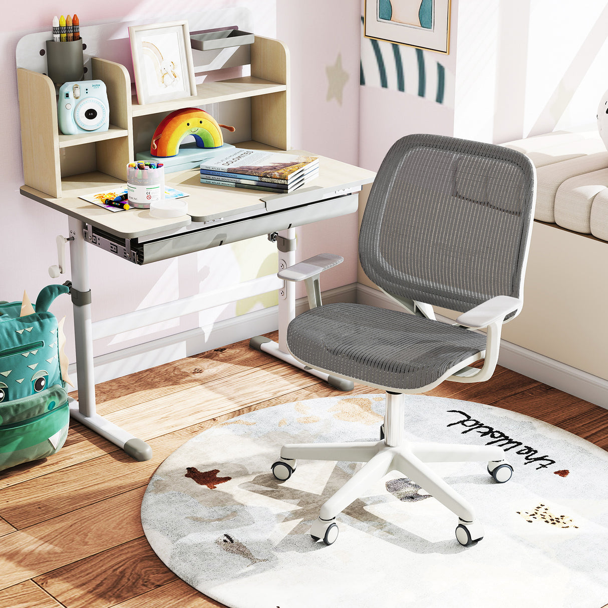 Swivel Mesh Children Computer Chair with Adjustable Height