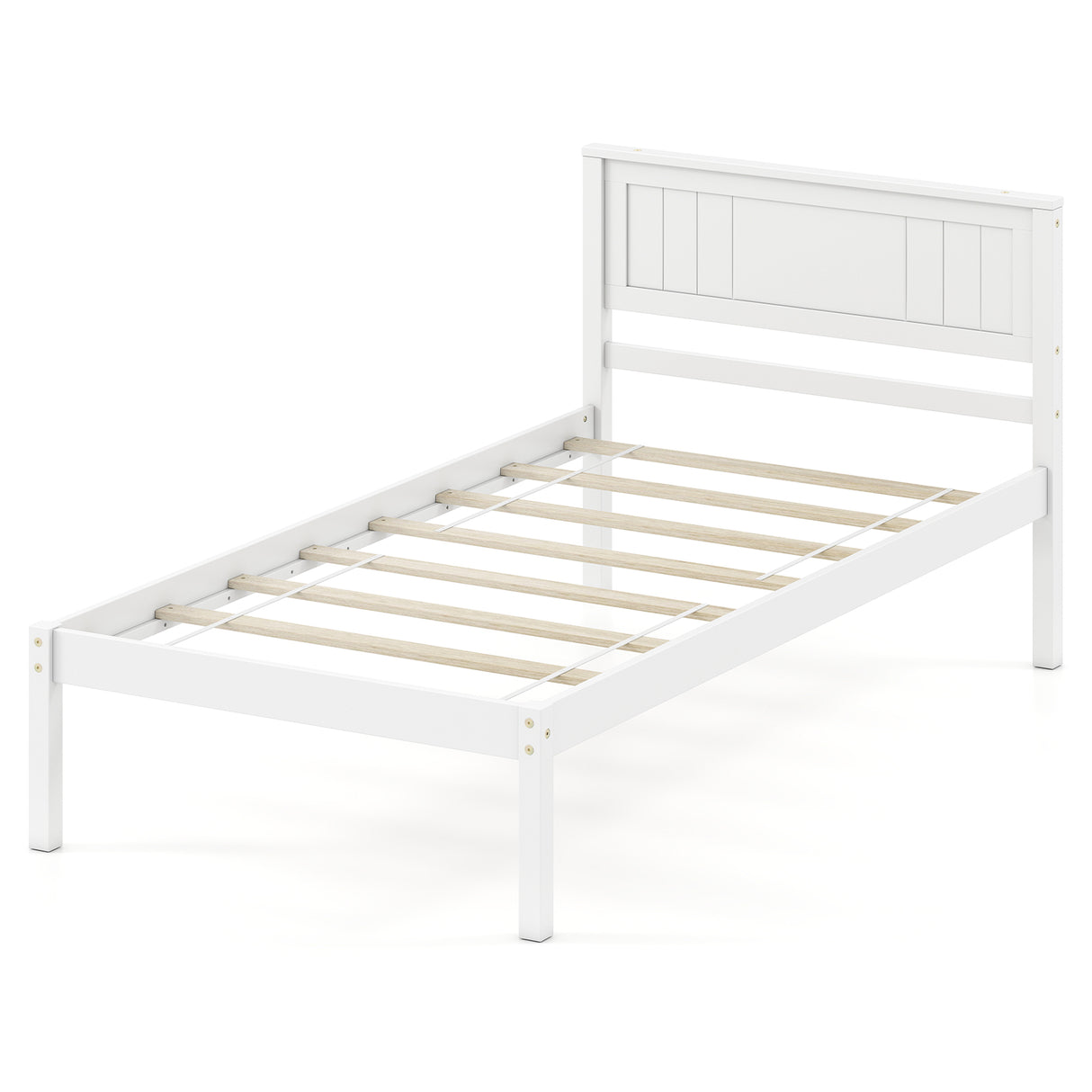 Twin/Full/Queen Size Sturdy Wooden Bed Frame with Headboard and Slat Support